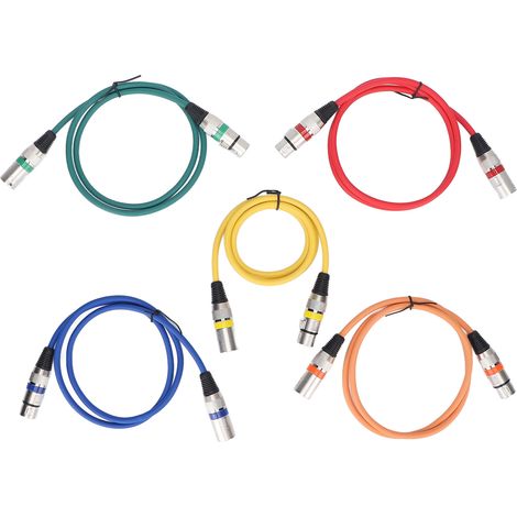 Câble Microphone XLR Mâle vers Femelle Blindé 3m pour Enregistrement et Table de Mixage (1/5)