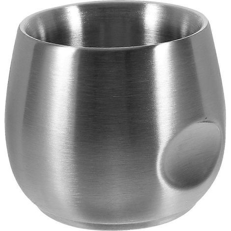 Rasierschaumschale für Herren, Metallbehälter für kleine Rasuren – 8,50 x 8,50 x 7,20 cm – Silber (1/4)