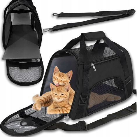 TRASPORTINO PER CANI E GATTI, BORSA A TRACOLLA PER ANIMALI DOMESTICI, 3 COLORI, 432819 CM