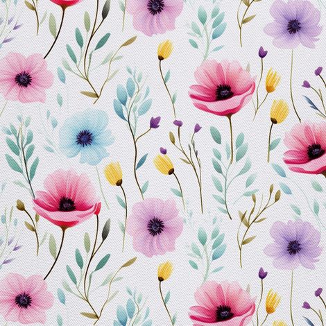 Tela decorativa para exteriores Oxford - Estampado floral - DX2065 (1/5)