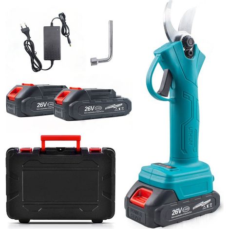 Sécateur électrique KRAFTROYAL YOD-5016 avec 2 batteries 26V Coupe 25mm (1/5)