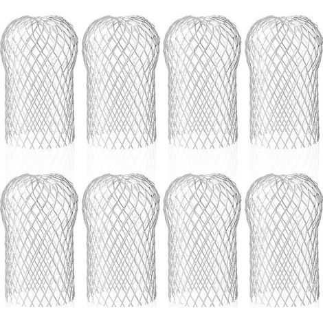Lot de 8 Crapaudine de Gouttière en Aluminium, Filtres de Gouttière Flexible et Durable pour Maison Avant-toit Tuyau de Descente contre les Feuilles (1/5)