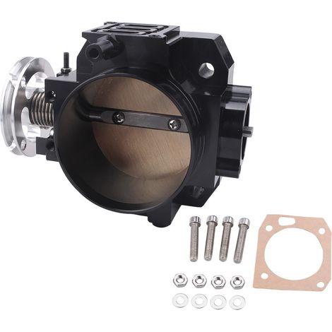 Automotive modification fitting for Honda Civic DC5 EP3 K20A 70mm intake throttle body - Black (1/4)