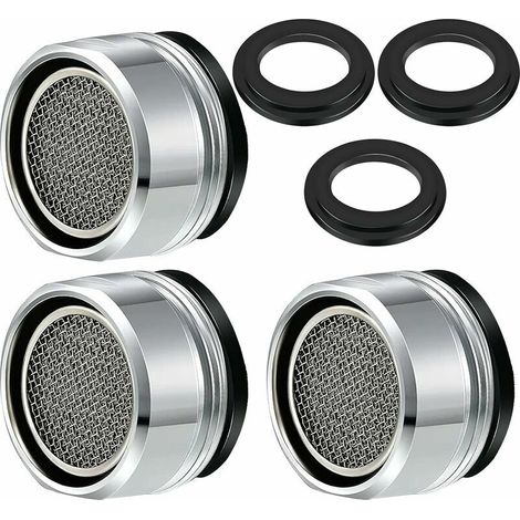 Mousseur Robinet M24, 3 pièces Filtre à Robinet d'économie d'eau Accessoires robinet Diffuseur Filtre de Robinet avec Joint d'étanchéité Pour Cuisine et Salle de Bain