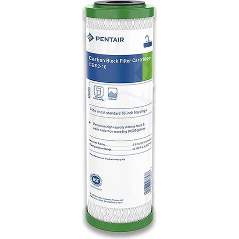 Filtre Eau Pentair CBR2-10 Charbon Actif et Plomb (1/2)