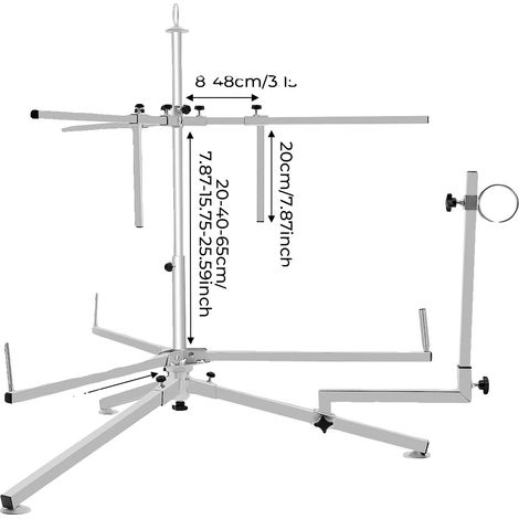 Schlauchaufroller aus robustem, verzinktem Eisen, verstellbar, Silber (1/2)