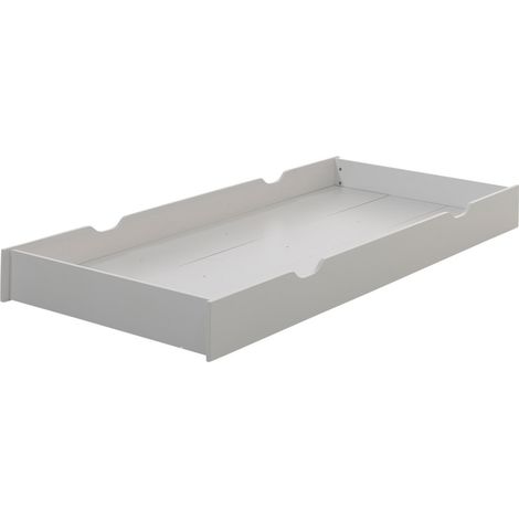 Tiroir de lit 90x190 cm laqué blanc - ABIGAEL (1/2)