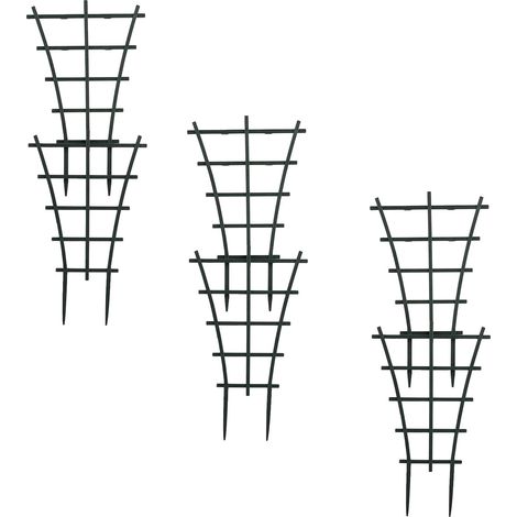 Lot de 6 treillis d’escalade en plastique robuste superposé, support pour plantes, fleurs et légumes – Idéal jardin, balcon, terrasse–DELKEVIC (1/3)