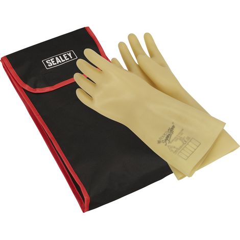 Sealey HVGBCOMBO Electrician's Safety Gloves with Bag 1kV AC