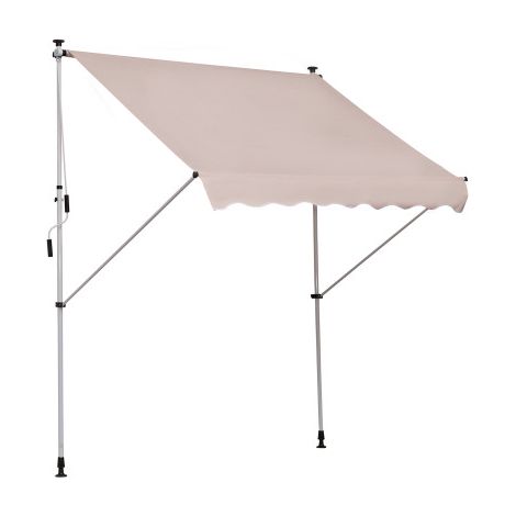 Gelenkarmmarkise Klemmmarkise höhenverstellbar 200x150cm Cremeweiß aus Aluminium für Terrasse & Balkon 
On-Site