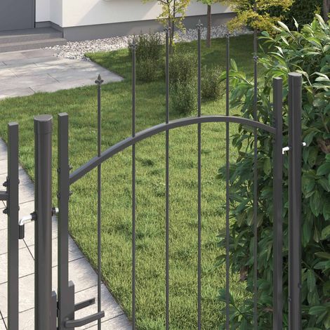 Maison Exclusive - Cancello da giardino Woerden Grigio 200 x 100 cm Acciaio (1/4)