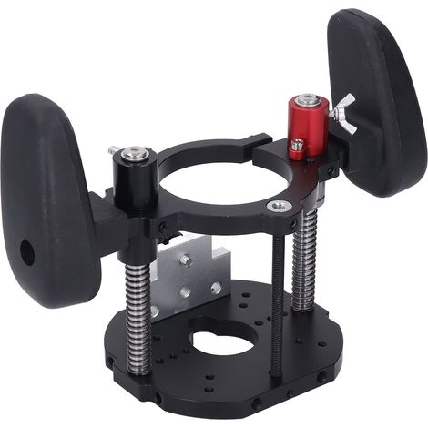 Support élévateur de défonceuse 63.5-65mm réglable en alliage aluminium pour menuiserie base de levage table défonceuse (1/5)