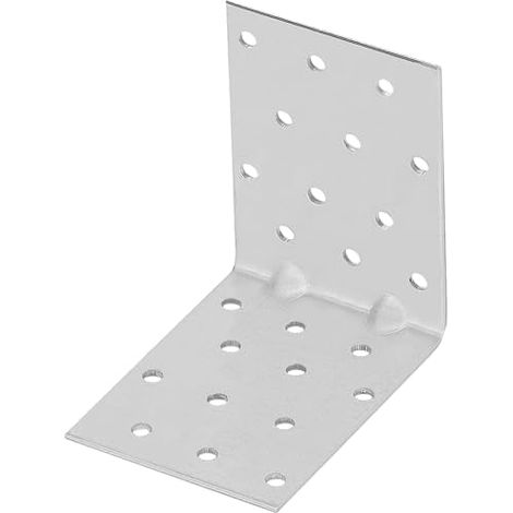 KOTARBAU® Équerre De Fixation - Acier Galvanisé - 80 x 80 x 60 mm - Argent - Renfort D'Angle Métal - Équerre de Fixation Renforcée - 90 Degrés (1/5)