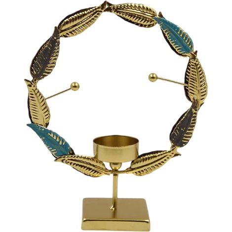 Bougeoir en métal elliptique ou rond pour décoration contemporaine (1/4)