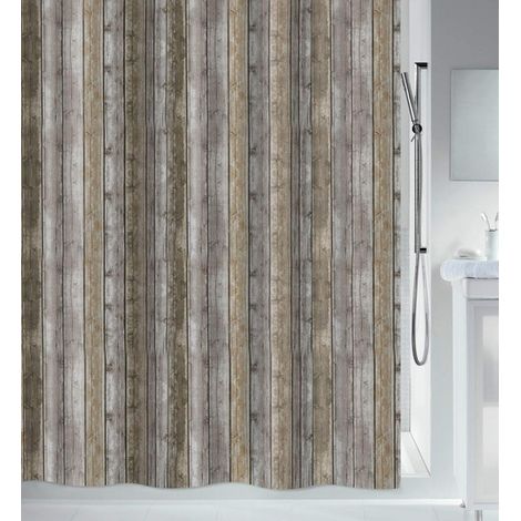 Rideau de Douche en Polyester, Design Élégant et Pratique, Idéal pour Salle de Bain, Dimensions 120x200cm, Couleur Marron, Résistant à l'eau (1/3)