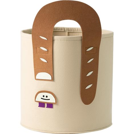 Grand bac de rangement pliable en feutre de 34 L avec poignées - Panier de rangement en tissu pour placard, jouets, vêtements et organisation de la maison (1/5)