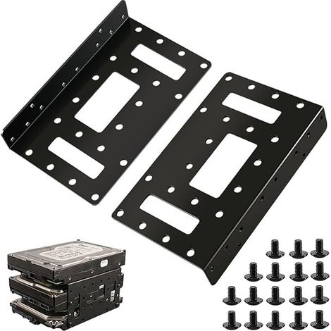 SSD Mounting Frame for 2.5 to 3.5 Inch SSD Mounting Bracket SSD Mounting Internal Mount Expansion Bracket for Gaming, Video, Data Storage, PC Memory, Expansion Bay (1/3)