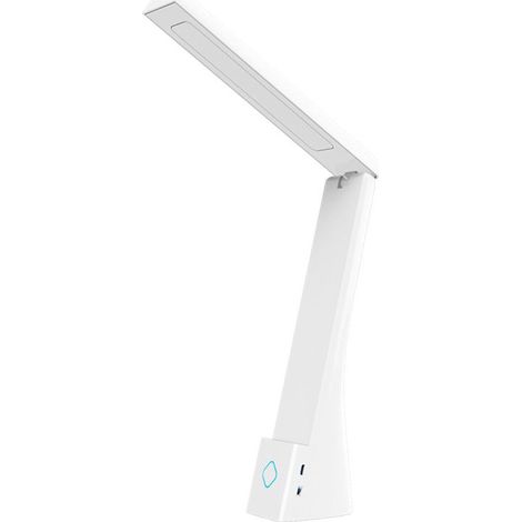 Petite lampe de bureau réglable avec sac de rangement – Lampe de lecture LED – Protection des yeux – Veilleuse pour dortoir – Facile à utiliser – Rechargeable – Lampe de chevet LED réglable,blanche (1/4)