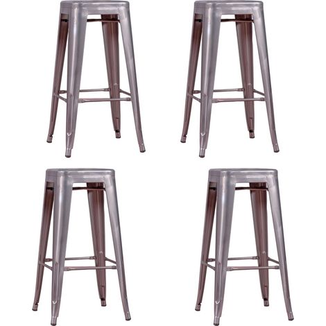 Nest Dream - Lot de 4 tabourets en métal 66cm - Bistro - Metal (1/5)