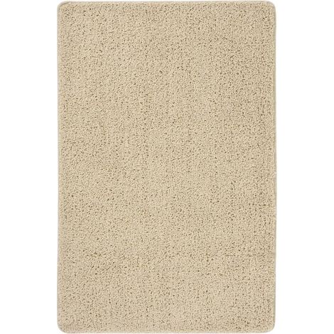 Shaggy-Teppich Creme 200x290 cm Rutschfest