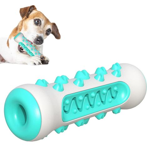 Jouets à mâcher indestructible, Jouet à mâcher en caoutchouc naturel, Jouets pour chiens, Jouet à mâcher brosse à dents pour chien, pour le nettoyage des dents avec de grands chiens moyens (Bleu) (1/5)