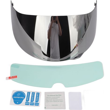 Visière de casque de moto, vue horizontale à 190 °, lentille épaisse de remplacement pour AGV VISOR K5 S K3 SV argent (1/5)