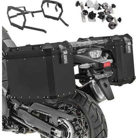 Set Valises laterales aluminium pour BMW R 1200 GS 13-18 GX45 noir