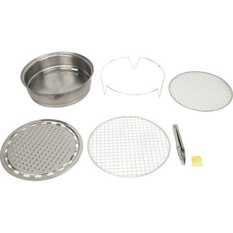 Barbecue rond Portable Ă charbon de bois, poĂŞle Compact multifonctionnel pour pique-nique Camping (1/5)