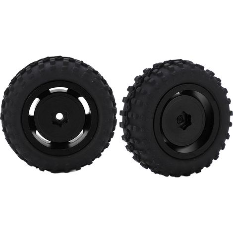 x 50-mm-Gummireifen und Aluminiumfelgen für Axial SCX24 1/24 RC-Car-Räder, schwarze Ersatzteile (1/5)