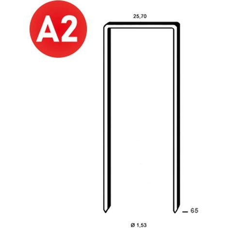 3 500 Agrafes Galvanisées Résinées Wd-65 - 25.7x65x1.53 mm - D-Work