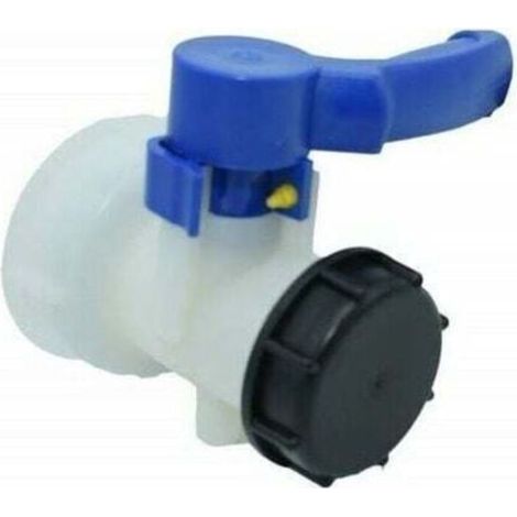 Vanne pour cuve IBC 1000 litres 2" / 62 mm Vanne papillon intégrée en plastique DN40 (62 mm)