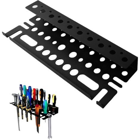 Organisateur d'outils Assemblé Mural 40cm porte-outil Mural d'outil Métallique d'outils de Roulement pour Tournevis, clé, Support de Marteau, outil à main pour atelier, hangar, gara