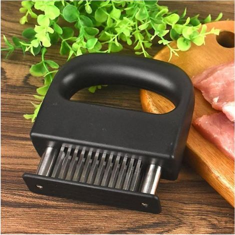 Attendrisseur Viande 48 Lames Inox - Pour Bœuf et Viandes - Steaker Professionnel - Cuisine Maison et Restaurant - Hygiénique (1/4)