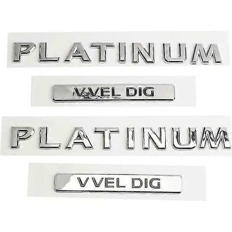 Auto PLATINUM VVEL DIG Kofferraumbuchstaben Logo Abzeichen Emblem Aufkleber für Nissan Patrol Y60 Y61 Y62 Styling Zubehör-- (1/5)