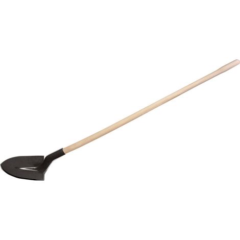 KS Tools - Pelle ronde - Col de cygne - Manche bois - 21 cm - 144.0824 (1/2)