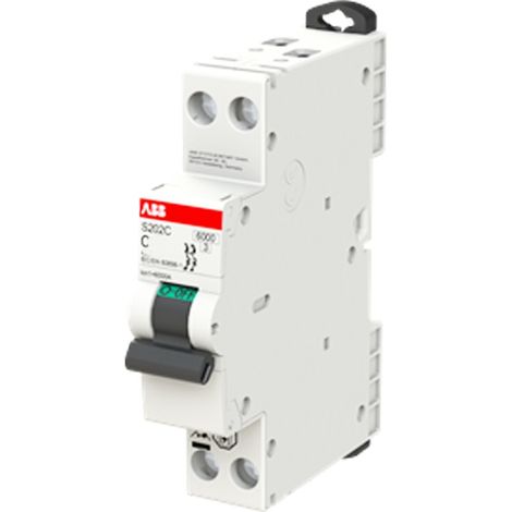 Interruttore Automatico 6A 6kA 2 Poli 1 Modulo ABB S202CC6