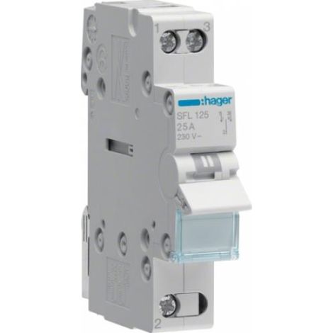 Interrupteur Hager sfl125 25A design modulaire étiquetage