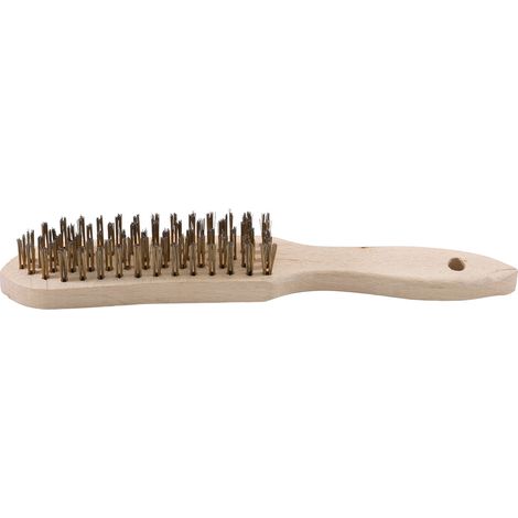 BROSSE METALLIQUE A MAIN 296X35 LAIT.5RG MANCHE BOIS SIDAMO - 10311003