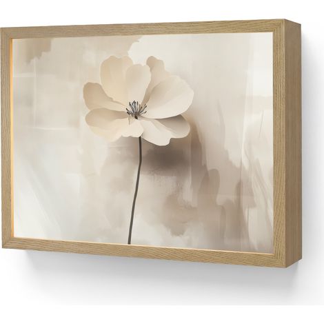 APPLIQUE DA PARETE Fiore - Beige - Vernice - Ombra 40x30 cm
