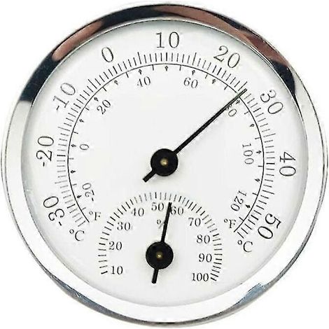 Hygromètre-thermomètre, capteur de température et d'humidité intérieure, détecteur de mesures pour la maison, le garage, la serre et la cave à vin, argent, Fonepro (1/5)