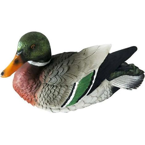 Statue de canard flottante pour bassins, sculpture de canard décorative flottante, idéale pour la décoration des bassins de jardin et des piscines. (1/5)