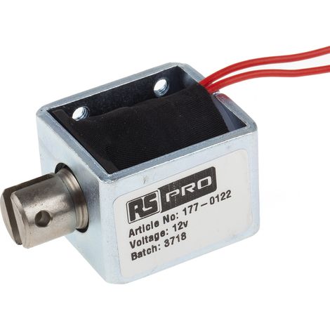 Electroaimant linéaire RS PRO 12 V 35,5 x 25,4 x 31,8 mm ( Prix pour 1 ) (1/4)