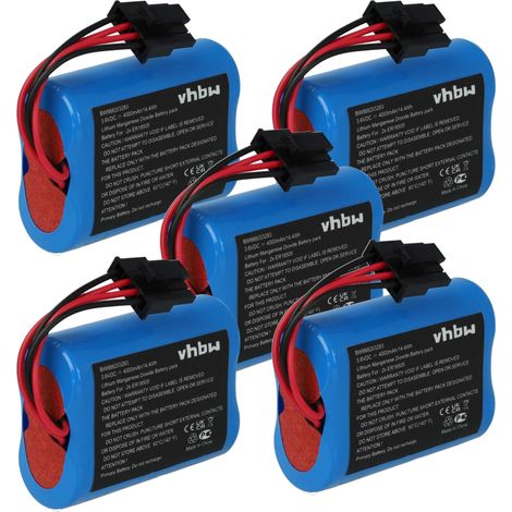 vhbw 5x batería compatible con Visonic PG8901BATT, PG8911BATT, SR 720 PG2, SR-740 PG2, MCS-740 sistema de alarma (4000 mAh, 3,6 V, Li-SOCl2)