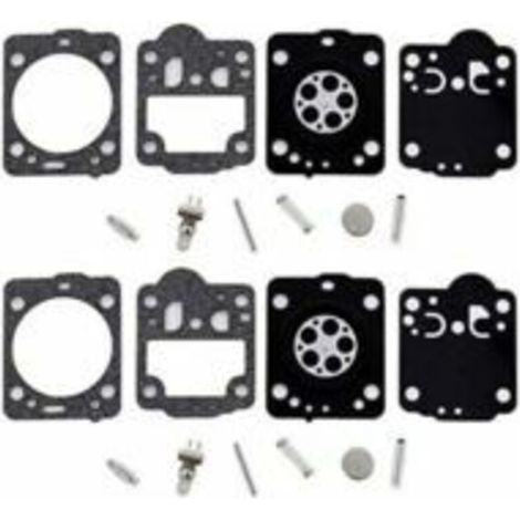 Membrane Carburateur - Kit Réparation avec Tuyau - Compatible Tronçonneuse Husqvarna 235 236 240 435 - 2 Pièces