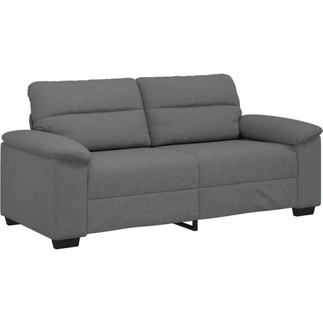 Canapé à 2 places,Sofa pour Salon,Banquette gris foncé 140 cm tissu CFW110150 (1/5)