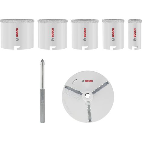 Bosch Brick & Soft Tile arbored Hole Saw Set 33 53 67 73 83 x60mm 2608594539 (1/4)