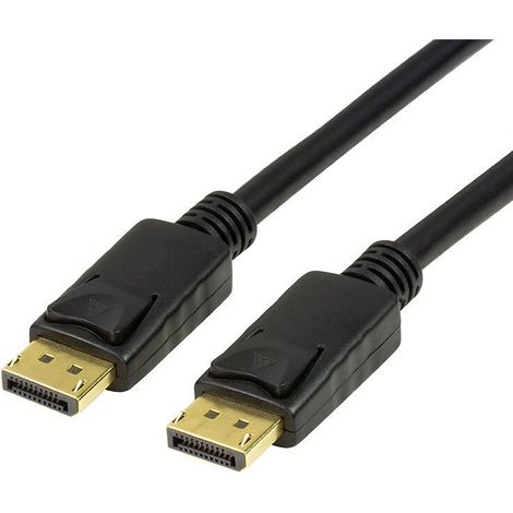 Cable DisplayPort 1.4 DP M/M 8K 60Hz 4K 120Hz 3m LogiLink HDR hdcp Daisy Chain Dorado Negro (1/4)