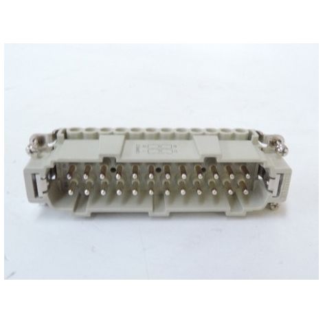 INSERT MALE A VIS 16A 500V 24P+T NUMEROTE DE 25 A 48 GABARIT 104.27 ILME CNEM24TN (1/2)