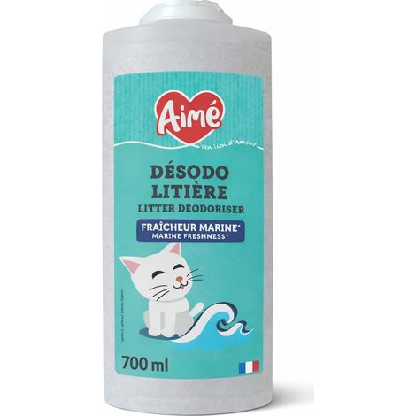 Désodorisant Litière Chat Anti-Odeurs 700ml Granulés Absorbeur Fabriqués à partir de Tobermorite Désodorisant qui Absorbe les Odeurs Senteur Marine (1/4)