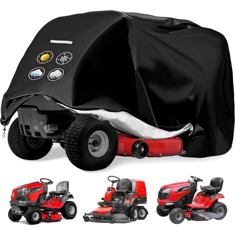 Housse de tracteur imperméable pour tracteur jusqu'à 137,2 cm, en polyester Oxford 420D, résistante aux UV, à la poussière, à la saleté, à l'eau pour tracteur de jardin, 183 x 137,2 x 117,2 cm (L x l (1/5)